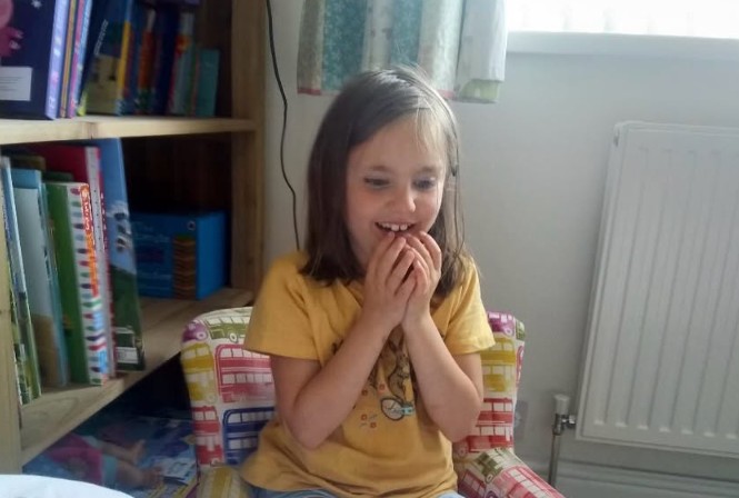 Kya as a toddler, being perfectly herself